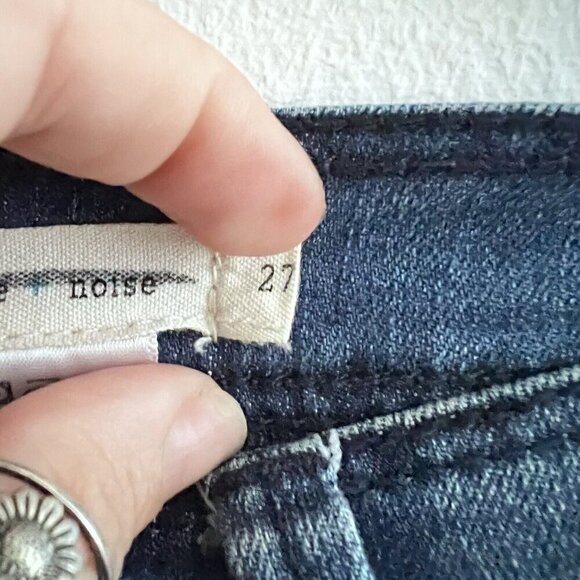 Antropologie SILENCE + NOISE Hi Rise Flare Jeans Womens Size 27 Blue Wash Denim - Picture 11 of 11